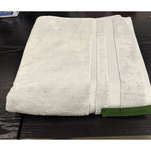 Kate Spade Bath Towel Light Gray Blue 30" X 56" 100% Cotton Oeko Tex New